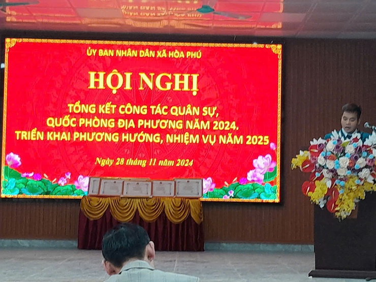 Xã Hòa Phú tổ chức tổng kết công tác Quân sự - Quốc phòng năm 2024, triển khai nhiệm vụ 2025- Ảnh 3.