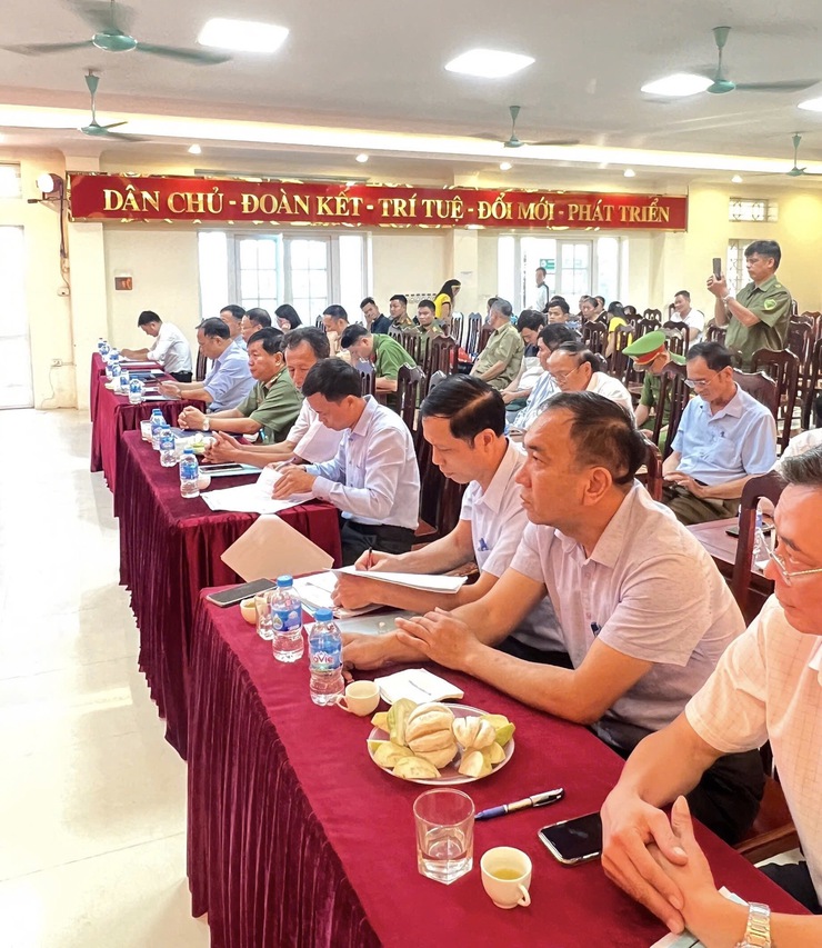 Công an xã Phúc Thọ tổ chức Hội nghị đánh giá tình hình ANTT và góp ý về trách nhiệm của cán bộ thực hiện công tác CSKV trong công tác đảm bảo ANTT trên địa bàn xã năm 2024.- Ảnh 1.