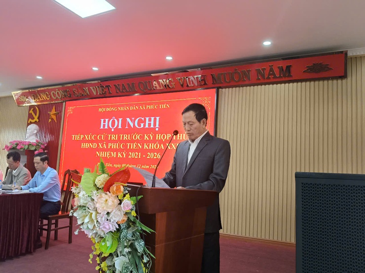 XÃ PHÚC TIẾN TIẾP XÚC CỬ TRI TRƯỚC KỲ HỌP THỨ 11 HĐND KHOÁ XXII, NHIỆM KỲ 2021-2026
- Ảnh 5.