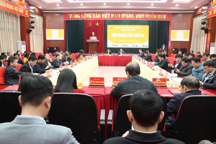 Hội nghị Ban Chấp hành Đảng bộ huyện khoá XXV, nhiệm kỳ 2020 - 2025- Ảnh 1.