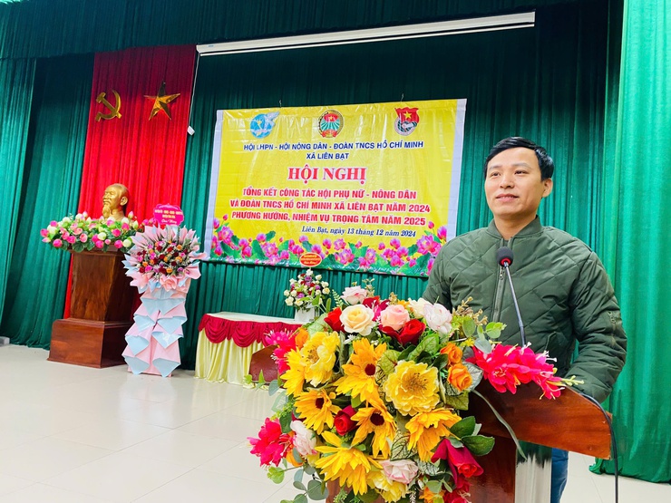 HỘI NÔNG DÂN - PHỤ NỮ VÀ ĐOÀN THANH NIÊN XÃ LIÊN BẠT PHỐI HỢP TỔ CHỨC HỘI NGHỊ TỔNG KẾT CÔNG TÁC HỘI, ĐOÀN, ĐỘI NĂM 2024. TRIỂN KHAI PHƯƠNG HƯỚNG, NHIỆM VỤ NĂM 2025- Ảnh 10.