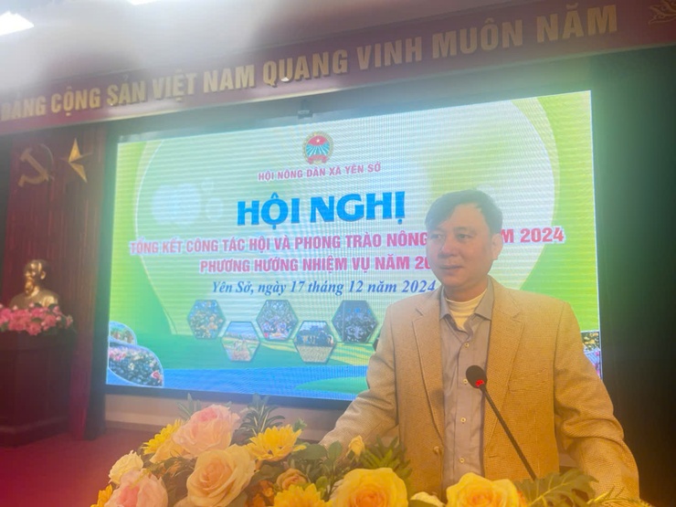 Hội nông dân xã Yên Sở tổng kết công tác Hội và phong trào Nông dân năm 2024, phương hướng nhiệm vụ trọng tâm năm 2025.- Ảnh 1.