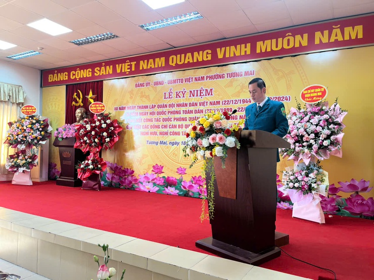 Phường Tương Mai tổ chức Lễ kỷ niệm 80 năm ngày thành lập Quân đội nhân dân Việt Nam (22/12/1944-22/12/2024); 35 năm Ngày hội quốc phòng toàn dân (22/12/1989-22/12/2024); Tổng kết công tác Quốc phòng quân sự địa phương năm 2024- Ảnh 3.