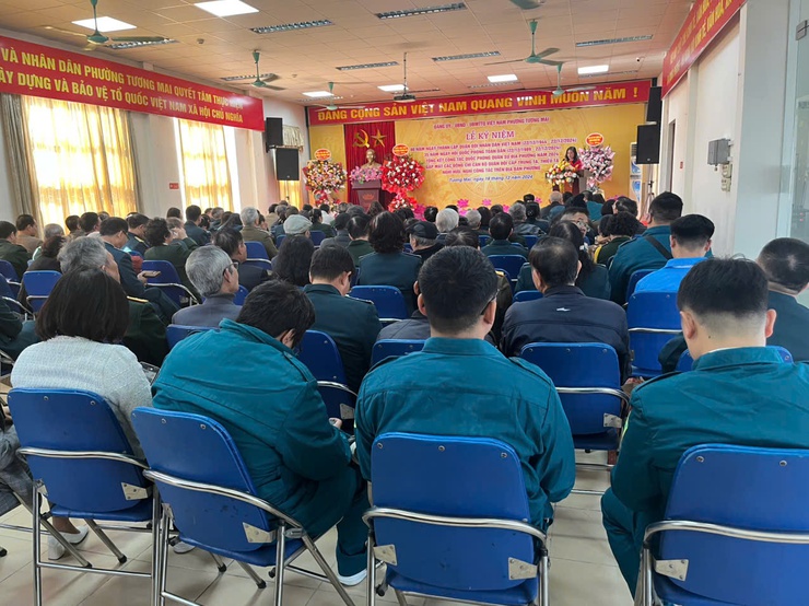 Phường Tương Mai tổ chức Lễ kỷ niệm 80 năm ngày thành lập Quân đội nhân dân Việt Nam (22/12/1944-22/12/2024); 35 năm Ngày hội quốc phòng toàn dân (22/12/1989-22/12/2024); Tổng kết công tác Quốc phòng quân sự địa phương năm 2024- Ảnh 1.