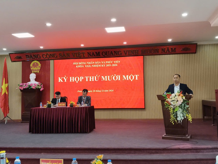 HỘI ĐỒNG NHÂN DÂN XÃ PHÚC TIẾN TỔ CHỨC KỲ HỌP THỨ MƯỜI MỘT, KHÓA XXII, NHIỆM KỲ 2016-2021- Ảnh 5.