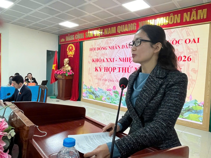 HĐND thị trấn Quốc Oai tổ chức kỳ họp cuối năm đánh giá kết quả thực hiện nhiệm vụ năm 2024, nhiệm vụ trọng tâm năm 2025- Ảnh 4.