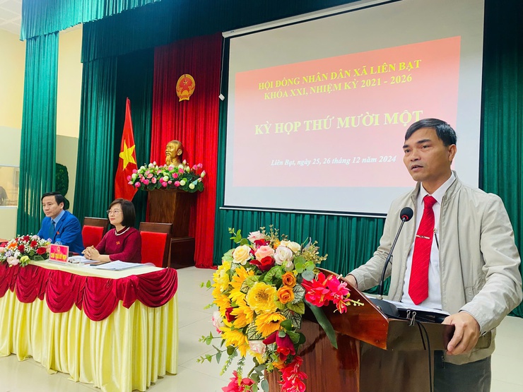HĐND XÃ LIÊN BẠT KHÓA XXI, NHIỆM KỲ 2021 - 2026 TỔ CHỨC THÀNH CÔNG KỲ HỌP THỨ 11- Ảnh 3.