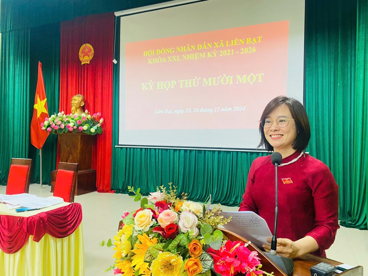 HĐND XÃ LIÊN BẠT KHÓA XXI, NHIỆM KỲ 2021 - 2026 TỔ CHỨC THÀNH CÔNG KỲ HỌP THỨ 11- Ảnh 7.