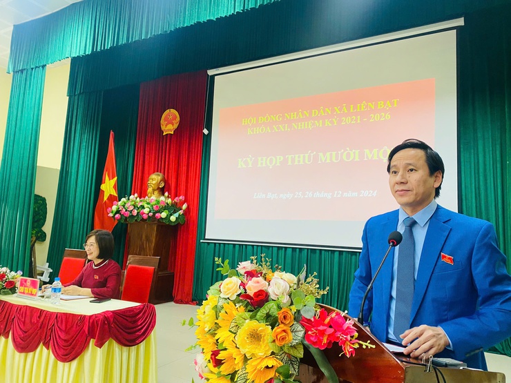 HĐND XÃ LIÊN BẠT KHÓA XXI, NHIỆM KỲ 2021 - 2026 TỔ CHỨC THÀNH CÔNG KỲ HỌP THỨ 11- Ảnh 8.