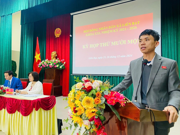 HĐND XÃ LIÊN BẠT KHÓA XXI, NHIỆM KỲ 2021 - 2026 TỔ CHỨC THÀNH CÔNG KỲ HỌP THỨ 11- Ảnh 6.