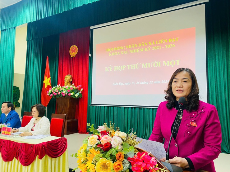 HĐND XÃ LIÊN BẠT KHÓA XXI, NHIỆM KỲ 2021 - 2026 TỔ CHỨC THÀNH CÔNG KỲ HỌP THỨ 11- Ảnh 5.