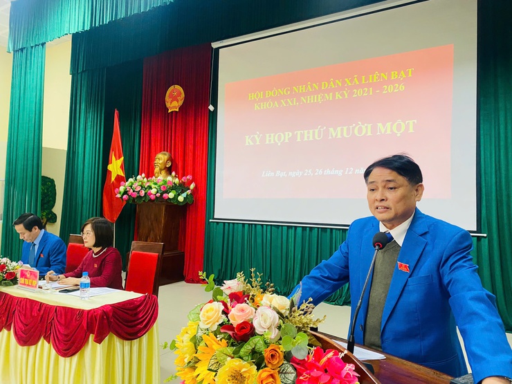 HĐND XÃ LIÊN BẠT KHÓA XXI, NHIỆM KỲ 2021 - 2026 TỔ CHỨC THÀNH CÔNG KỲ HỌP THỨ 11- Ảnh 2.