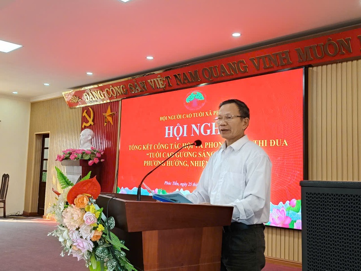 Hội người cao tuổi xã Phúc Tiến tổng kết công tác hội và phong trào “Tuổi cao gương sáng” năm 2024, triển khai phương hướng nhiệm vụ năm 2025.- Ảnh 2.