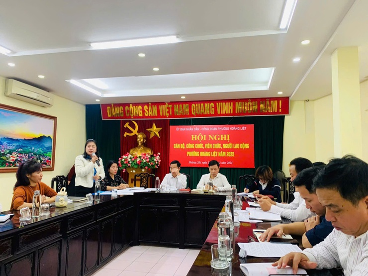 Phường Hoàng Liệt tổ chức Hội nghị cán bộ, công chức, viên chức, người lao động năm 2025.- Ảnh 1.