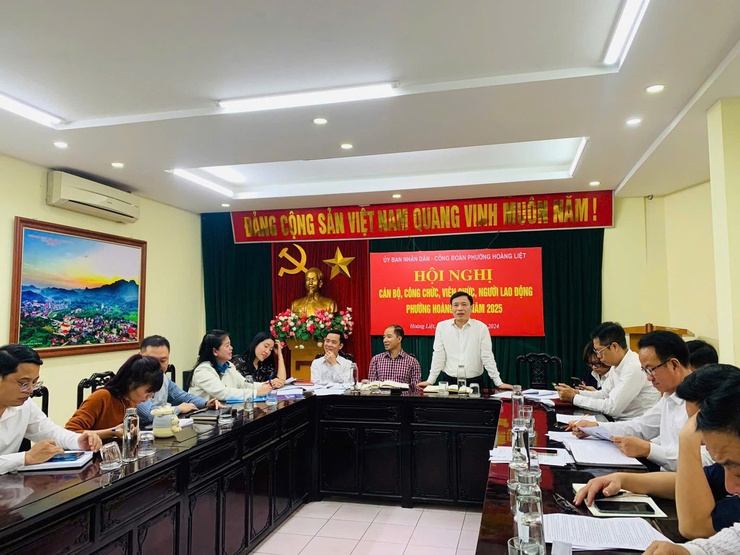 Phường Hoàng Liệt tổ chức Hội nghị cán bộ, công chức, viên chức, người lao động năm 2025.- Ảnh 2.