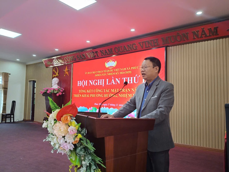 Ủy ban Mặt trận Tổ quốc xã Phúc Tiến tổ chức hội nghị lần thứ Ba và tổng kết  công tác hoạt động mặt trận năm 2024, triển khai nhiệm vụ năm 2025..- Ảnh 2.