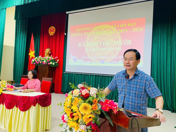 HĐND XÃ LIÊN BẠT KHÓA XXI, NHIỆM KỲ 2021 - 2026 TỔ CHỨC THÀNH CÔNG KỲ HỌP THỨ 10 (KỲ HỌP CHUYÊN ĐỀ VỀ CÔNG TÁC CÁN BỘ)- Ảnh 1.