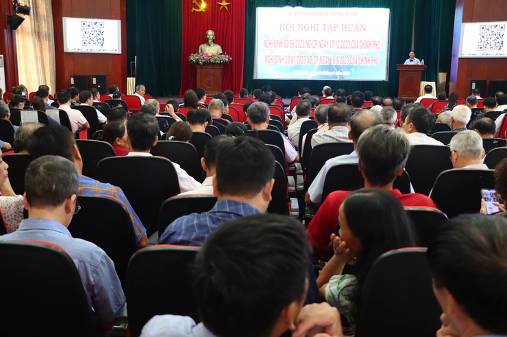 Phú Xuyên tổ chức hội nghị tập huấn Nghị định số 86 và Nghị định số 61 năm 2023 của Chính phủ- Ảnh 3.