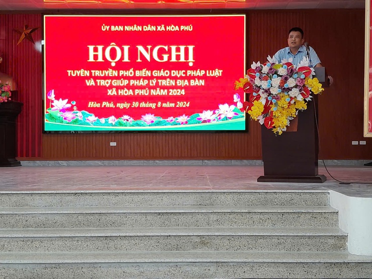 Xã Hòa Phú tổ chức hội nghị tuyên truyền, phổ biến giáo dục pháp luật năm 2024- Ảnh 2.