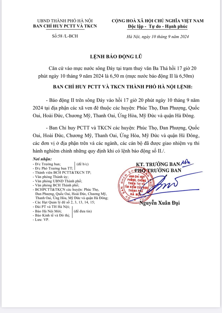 Lệnh báo động lũ- Ảnh 1.