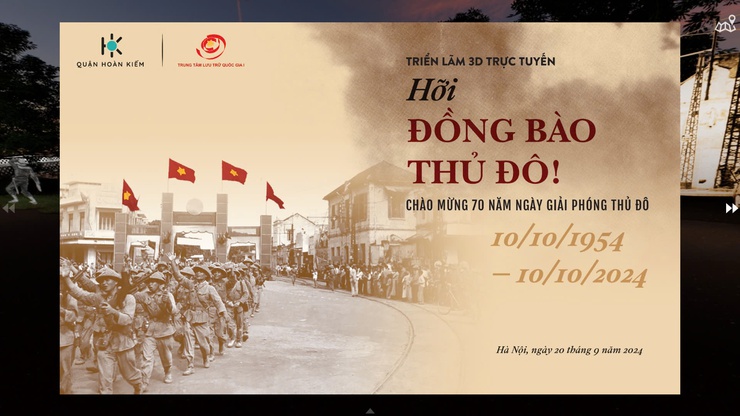 Triển lãm 3D trực tuyến "Hỡi đông bào Thủ đô!" Kỷ niệm 70 năm Giải phóng Thủ đô (10/10/1954 - 10/10/2024)- Ảnh 1.