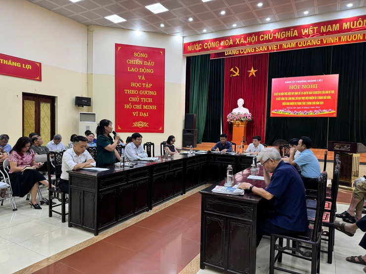Đảng ủy phường Hoàng Liệt sơ kết 05 năm thực hiện Quy định số 124-QĐ/TW ngày 02/02/2018 của Ban Bí thư- Ảnh 2.