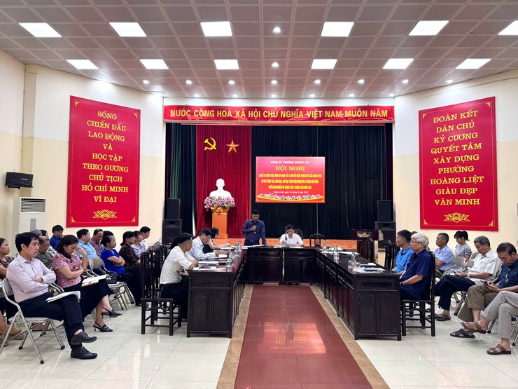 Đảng ủy phường Hoàng Liệt sơ kết 05 năm thực hiện Quy định số 124-QĐ/TW ngày 02/02/2018 của Ban Bí thư- Ảnh 1.