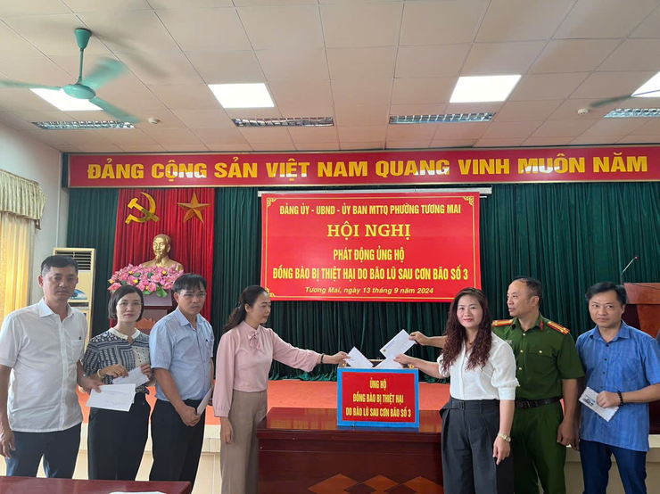 PHƯỜNG TƯƠNG MAI
Tổ chức hội nghị phát động ủng hộ Nhân dân các tỉnh 
bị thiệt hại do bão, lũ sau cơn bão số 3
- Ảnh 2.