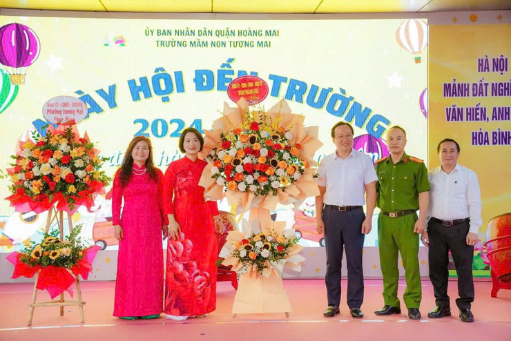 Các trường học trên địa bàn phường Tương Mai tổ chức lễ khai giảng năm học mới 2024 - 20225- Ảnh 5.