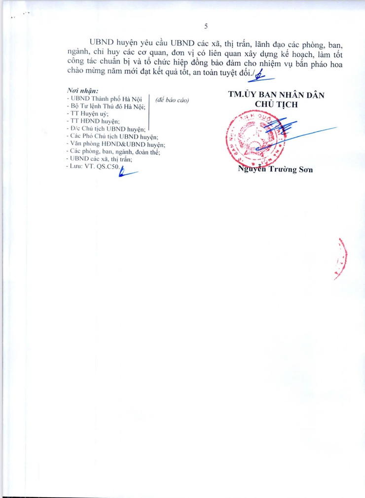 KẾ HOẠCH TỔ CHỨC BẮN PHÁO HOA TẾT NGUYÊN ĐÁN ẤT TỴ NĂM 2025 TẠI HUYỆN QUỐC OAI- Ảnh 5.