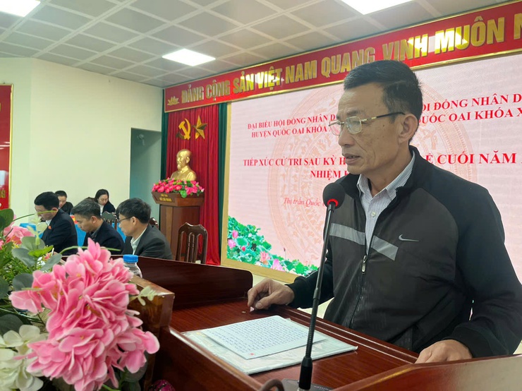 Tổ đai biểu số 3 HĐND huyện Quốc Oai khóa XX tiếp xúc cử tri sau kỳ họp thứ 18 – kỳ  họp cuối năm 2024 tại Thị trấn Quốc Oai- Ảnh 5.