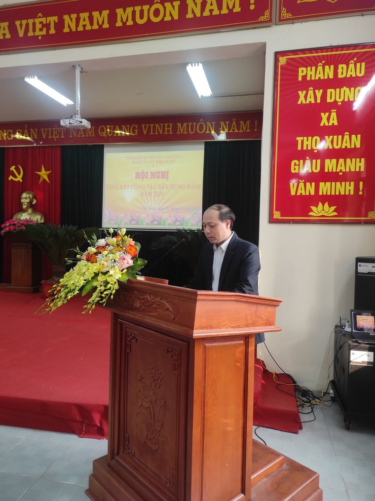Đảng ủy xã Thọ Xuân tổ chức hội nghị Tổng kết công tác xây dựng Đảng năm 2024- Ảnh 4.
