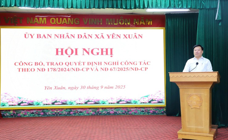 Xã Yên Xuân công bố và trao quyết định nghỉ hưu theo Nghị định 178 và Nghị định 67 của Chính phủ- Ảnh 3.