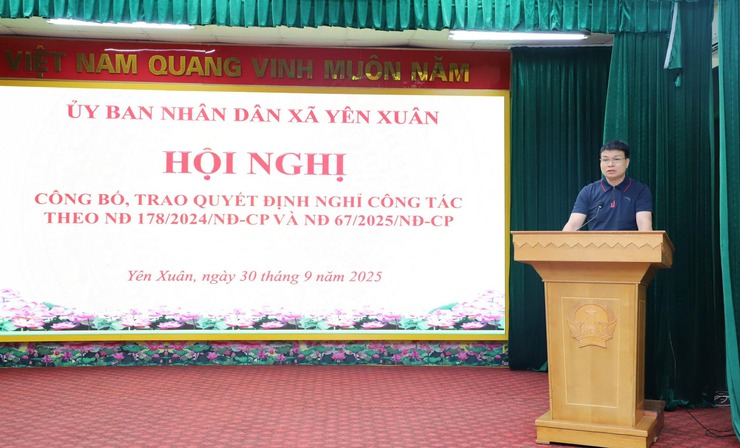 Xã Yên Xuân công bố và trao quyết định nghỉ hưu theo Nghị định 178 và Nghị định 67 của Chính phủ- Ảnh 6.