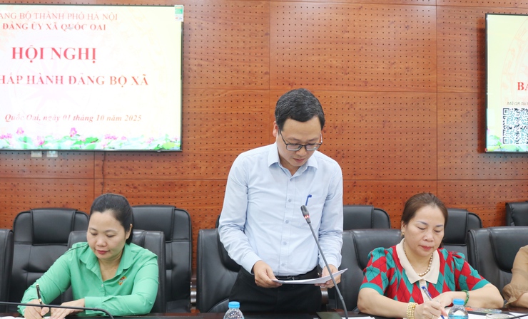 Đảng bộ xã Quốc Oai: Đoàn kết, nỗ lực, hoàn thành nhiều nhiệm vụ trọng tâm công tác xây dựng Đảng, phát triển kinh tế - xã hội, quốc phòng - an ninh quý III/2025- Ảnh 4.