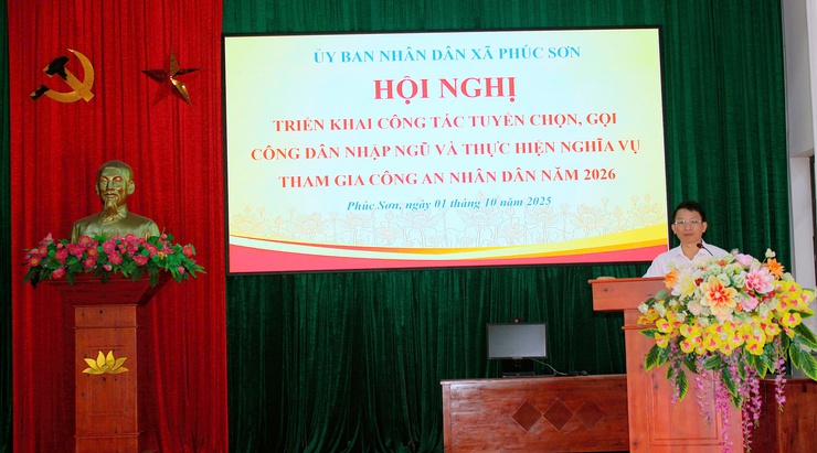 XÃ PHÚC SƠN TRIỂN KHAI CÔNG TÁC TUYỂN CHỌN, GỌI CÔNG DÂN NHẬP NGŨ VÀ THỰC HIỆN NGHĨA VỤ THAM GIA CÔNG AN NHÂN DÂN NĂM 2026- Ảnh 2.