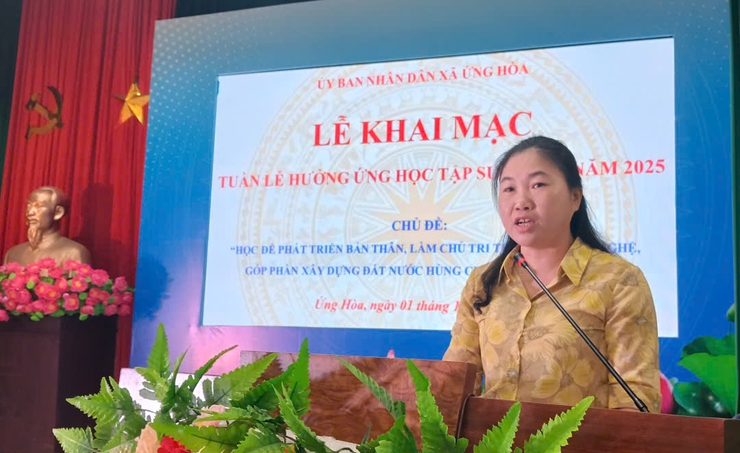 UBND xã Ứng Hoà tổ chức Lễ khai mạc Tuần lễ hưởng ứng học tập suốt đời năm 2025- Ảnh 3.