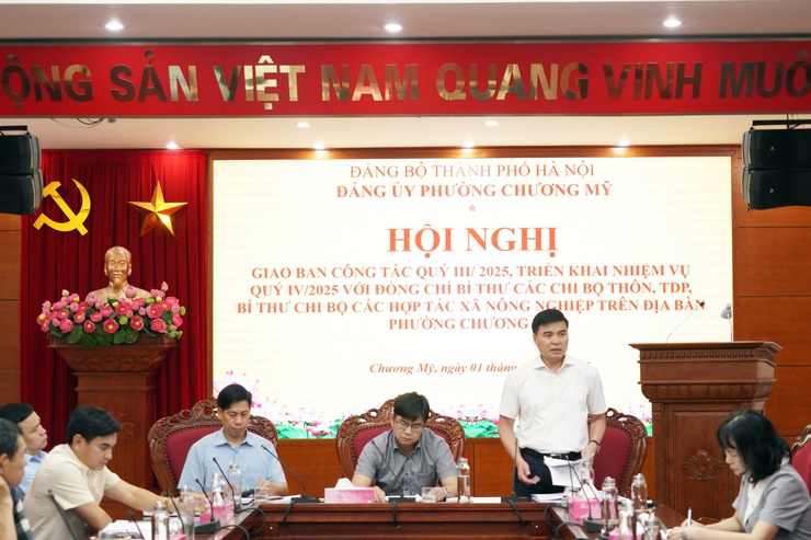 Đảng uỷ phường Chương Mỹ giao ban công tác quý III/2025, triển khai nhiệm vụ trọng tâm quý IV/2025- Ảnh 13.