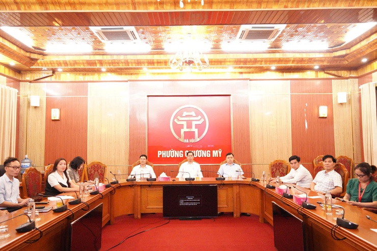 Phường Chương Mỹ tổ chức hội nghị tiếp xúc cử tri với Đoàn đại biểu Quốc hội TP Hà Nội trước Kỳ họp thứ Mười, Quốc hội khóa XV- Ảnh 2.