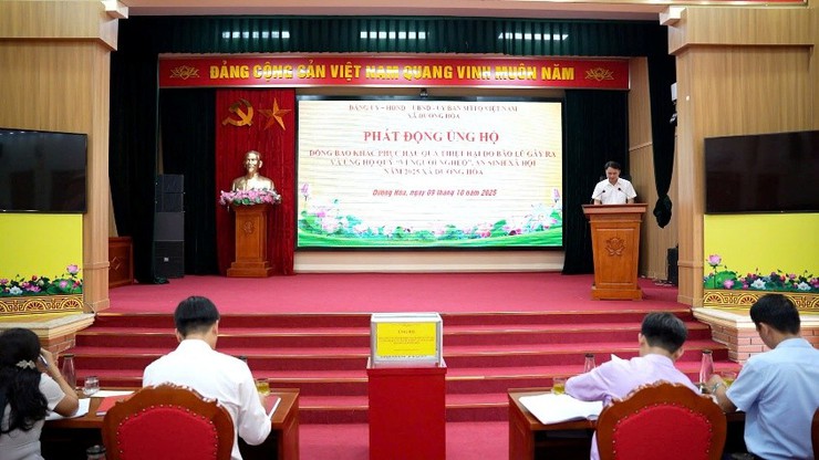 Xã Dương Hoà phát động ủng hộ đồng bào khắc phục thiệt hại do bão lũ gây ra và ủng hộ Quỹ “Vì người nghèo”, an sinh xã hội năm 2025- Ảnh 1.