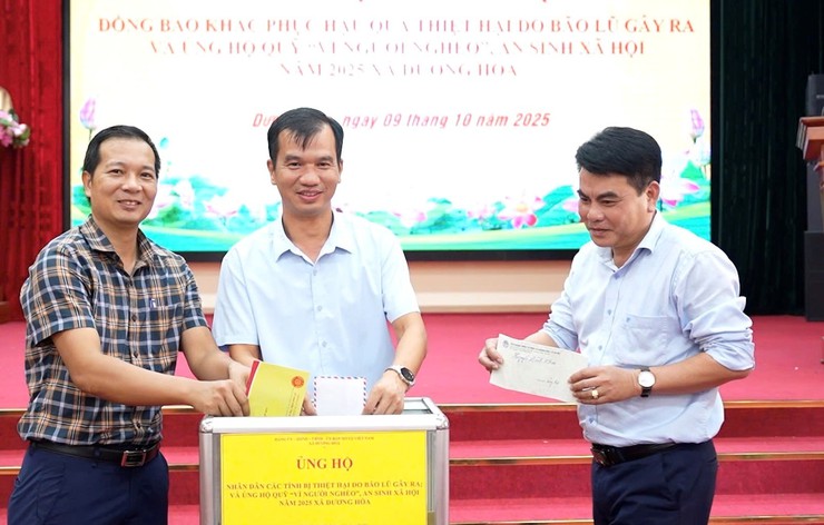 Xã Dương Hoà phát động ủng hộ đồng bào khắc phục thiệt hại do bão lũ gây ra và ủng hộ Quỹ “Vì người nghèo”, an sinh xã hội năm 2025- Ảnh 5.