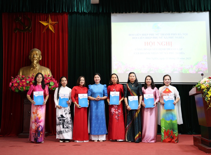 Hội Liên hiệp phụ nữ xã Phú Nghĩa công bố Quyết định thành lập Câu lạc bộ Doanh nhân nữ- Ảnh 6.