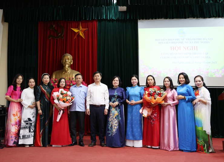 Hội Liên hiệp phụ nữ xã Phú Nghĩa công bố Quyết định thành lập Câu lạc bộ Doanh nhân nữ- Ảnh 7.