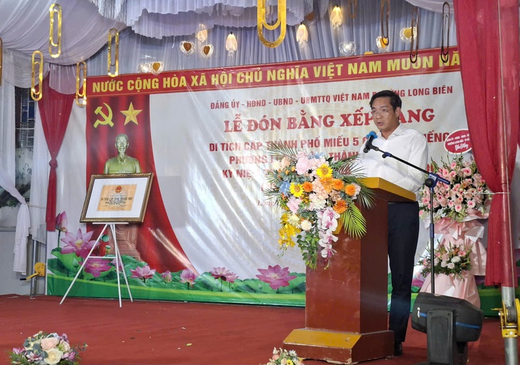 Phường Long Biên tổ chức Lễ đón bằng công nhận di tích lịch sử - văn hóa cấp Thành phố- Ảnh 2.
