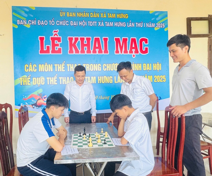  GIẢI CỜ VUA, CỜ TƯỚNG – ĐẠI HỘI THỂ DỤC THỂ THAO XÃ TAM HƯNG LẦN THỨ NHẤT NĂM 2025- Ảnh 1.