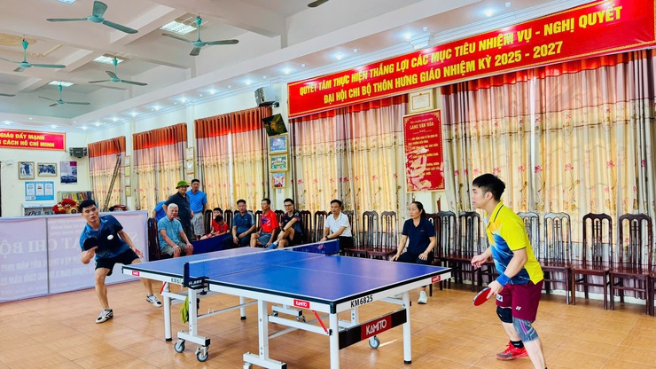 Sôi nổi, ấn tượng Giải bóng bàn xã Tam Hưng- Ảnh 1.