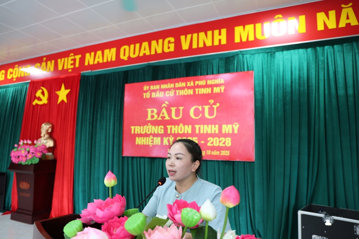Thôn Tinh Mỹ tổ chức thành công Hội nghị bầu cử Trưởng thôn nhiệm kỳ 2025 – 2028- Ảnh 4.