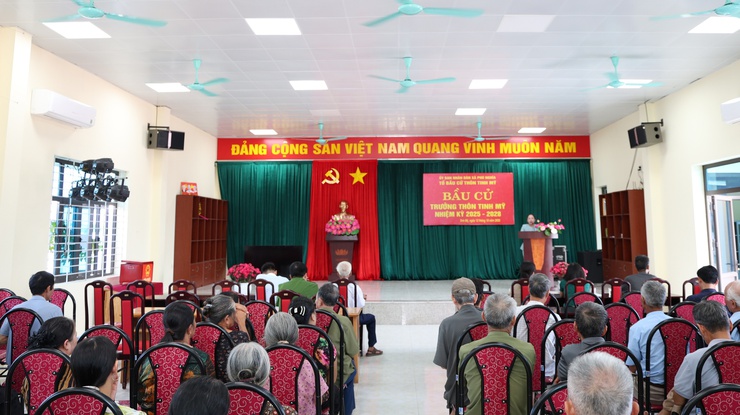 Thôn Tinh Mỹ tổ chức thành công Hội nghị bầu cử Trưởng thôn nhiệm kỳ 2025 – 2028- Ảnh 1.