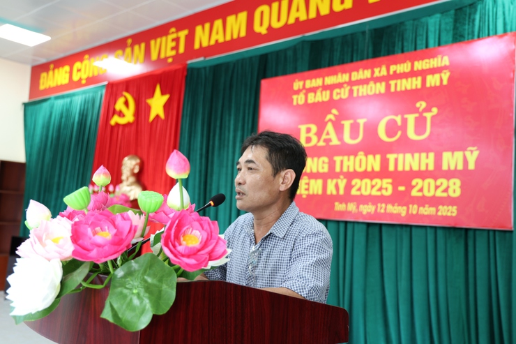Thôn Tinh Mỹ tổ chức thành công Hội nghị bầu cử Trưởng thôn nhiệm kỳ 2025 – 2028- Ảnh 6.