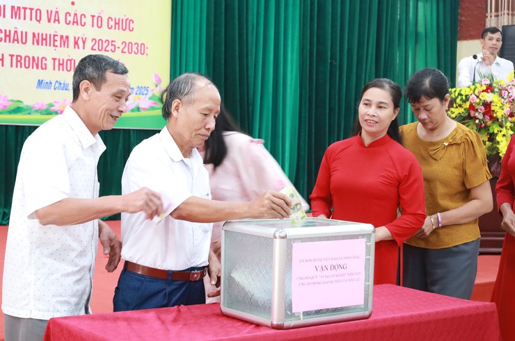 Ủy ban MTTQ Việt Nam xã Minh Châu tổng kết công tác Đại hội lần thứ I, nhiệm kỳ 2025 – 2030.- Ảnh 6.